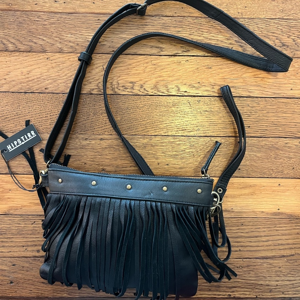 Hipstirr Lily Fringed Leather Crossbody/Belt Bag